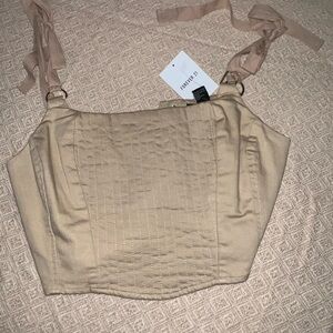 Tan tone corset top